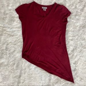 🍭FashionNova Asymmetrical Burgundy Top